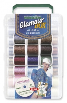 Набор Glamour №12 (40 Glamour*2х1,500м Bobbinfil* CD 42 designs) Madeira